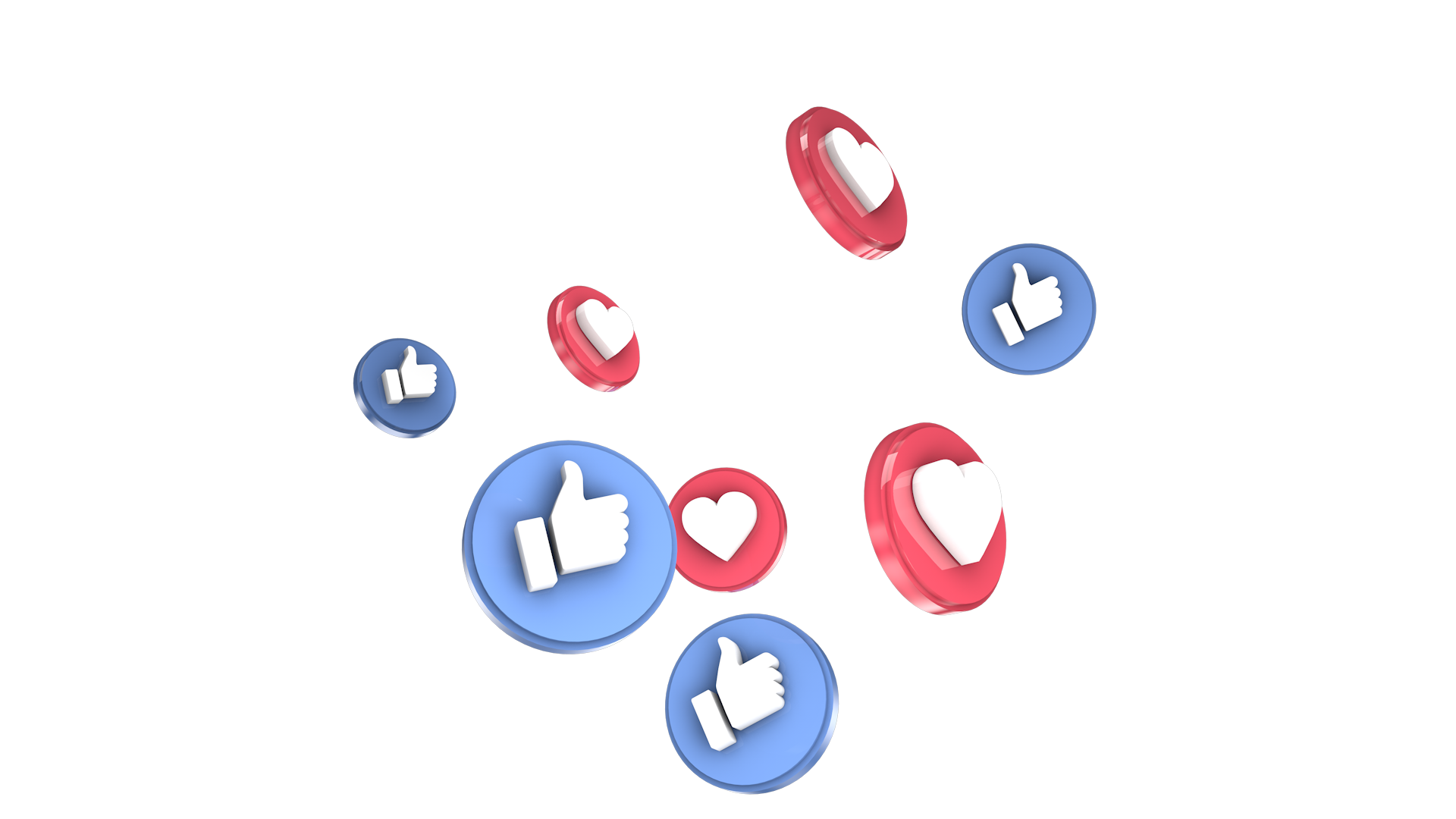 Dynamic 50+ 3D Social Media Reaction Icons Pack 4 3D Social Media Reaction Icons Pack