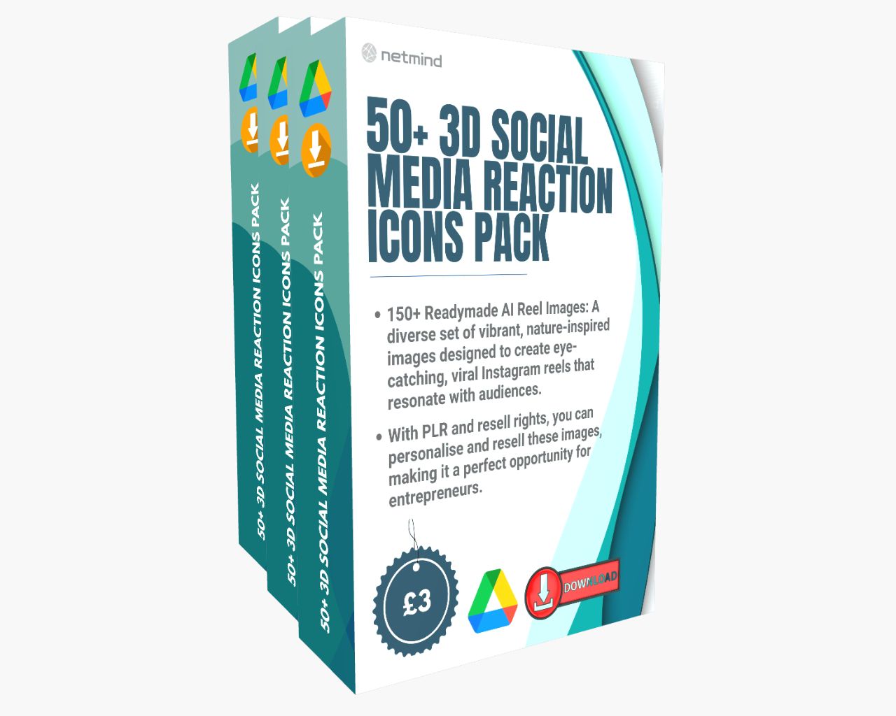 Dynamic 50+ 3D Social Media Reaction Icons Pack 1 50+ 3D Social Media Reaction Icons Pack