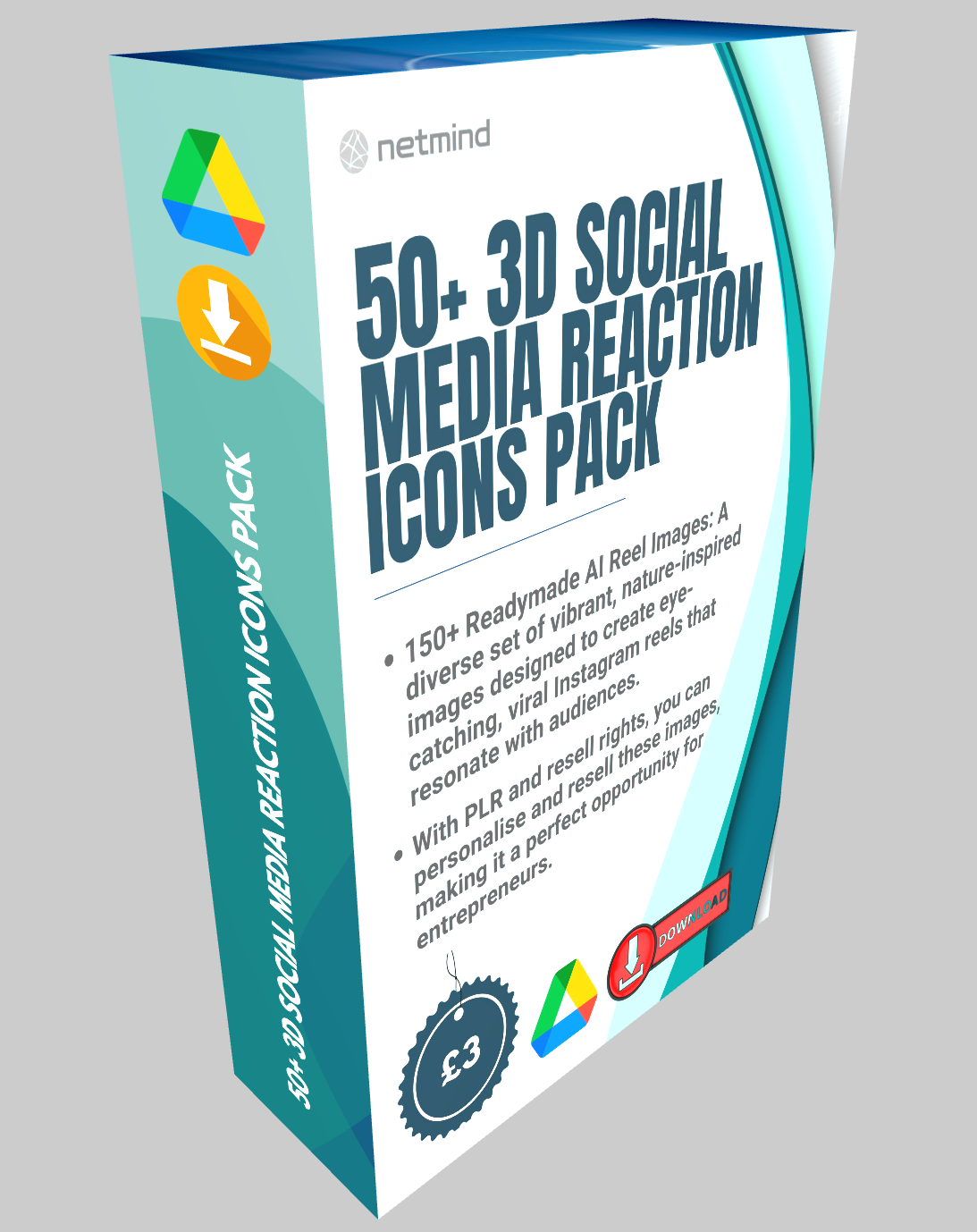 Dynamic 50+ 3D Social Media Reaction Icons Pack 2 50+ 3D Social Media Reaction Icons Pack