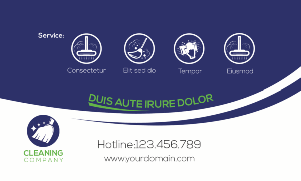 Cleaning Company Business Card Back