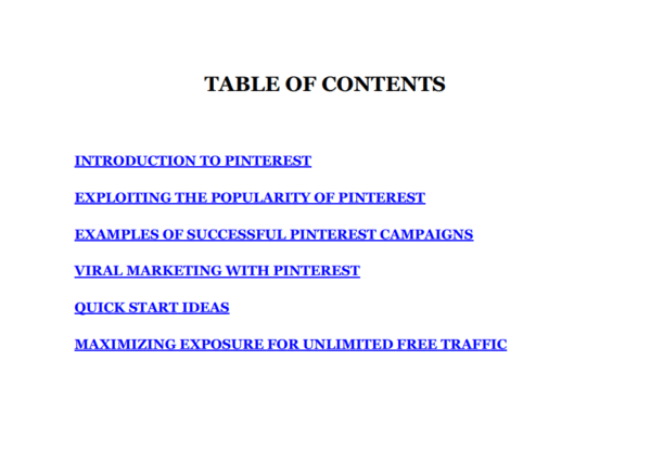 Pinterest Profits eBook_Content