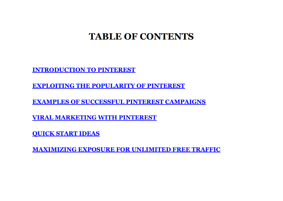 Dynamic Pinterest Profits eBook 3 Pinterest Profits eBook_Content